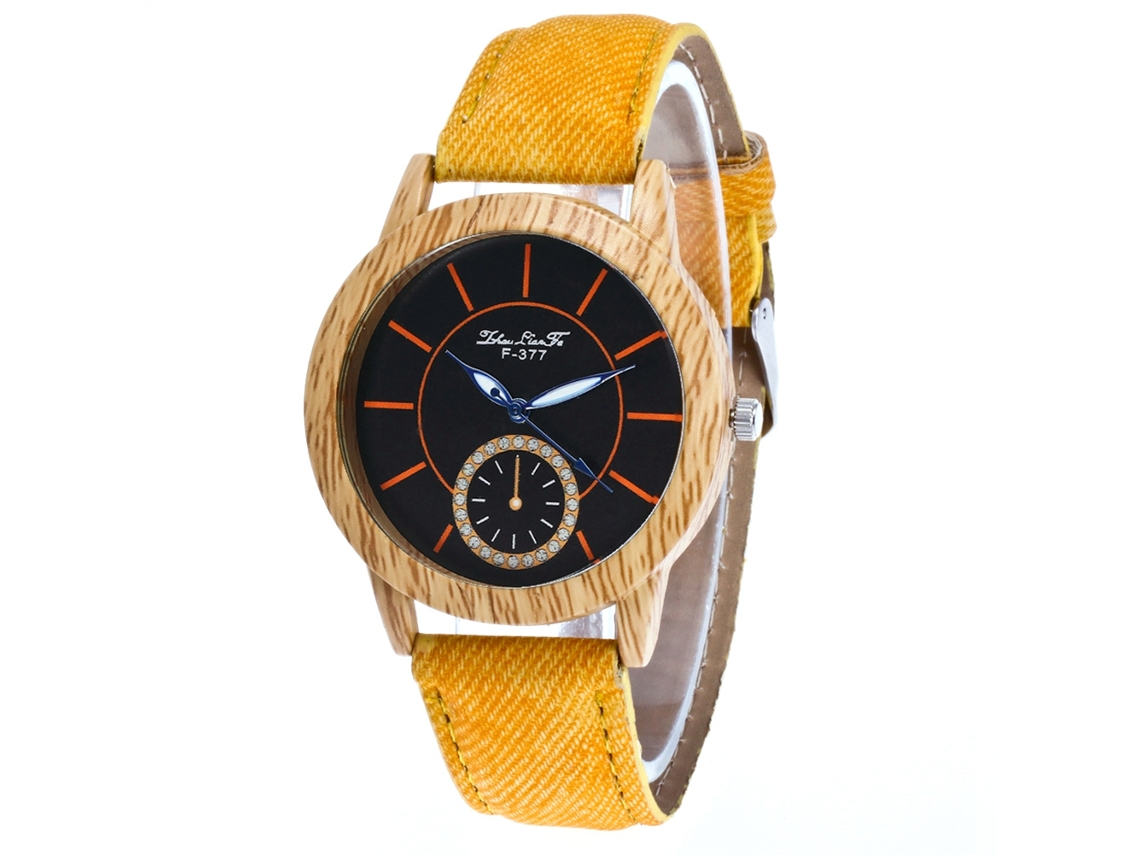 Reloj De Pulsera De Cuarzo Para Mujer Con Correa Vaquera, Estilo Sencillo, Azul.
