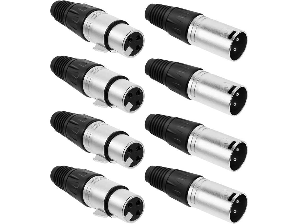 Conector Xlr Hembra-macho De 3 Pines, Aleación De Zinc, Carcasa De Goma, Alta