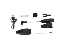 Mali microfone Sem Fio para Instrumentos Uhf Clip Rotativo 360° Condensador Sistema Receptor e Transmissor