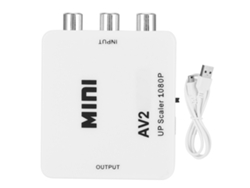 Conversor Av Para Hdmi Alta Definição Transversor Rca Para Hdmi Av2hdmi Branco 1080p 60hz Plug And Play