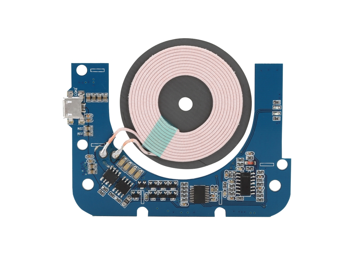Módulo De Carregamento Sem Fio Qi 5w 5v 1a Placa Pcb Com Proteção Contra Sobrecorrente E Detecção De Objetos Estranhos