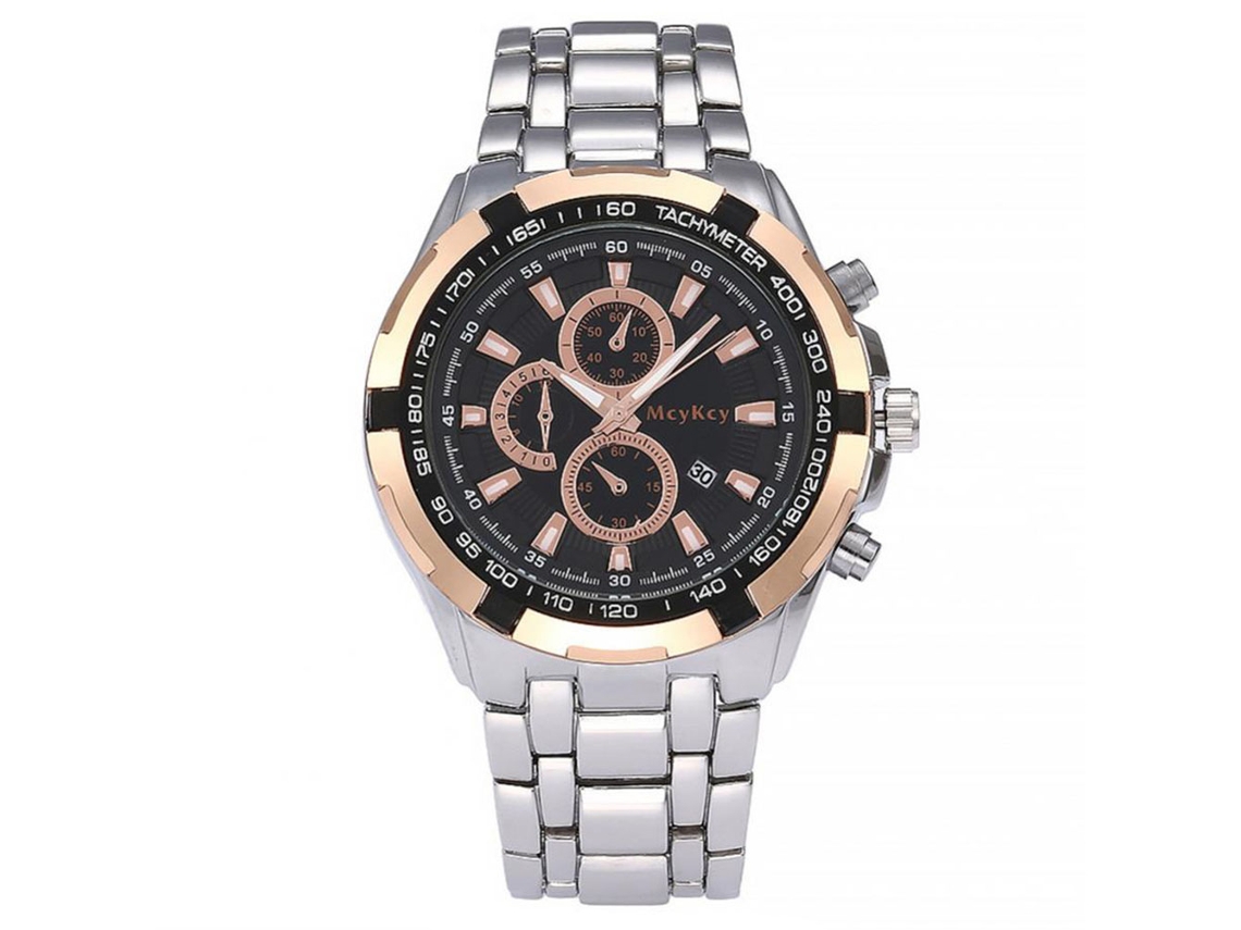 Reloj De Pulsera Para Hombre De Aleación Con Dial Redondo Analógico Cuarzo