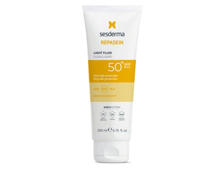 Protector Solar Facial SESDERMA Repaskin SPF50 Fluído Ligeiro (200 ml)