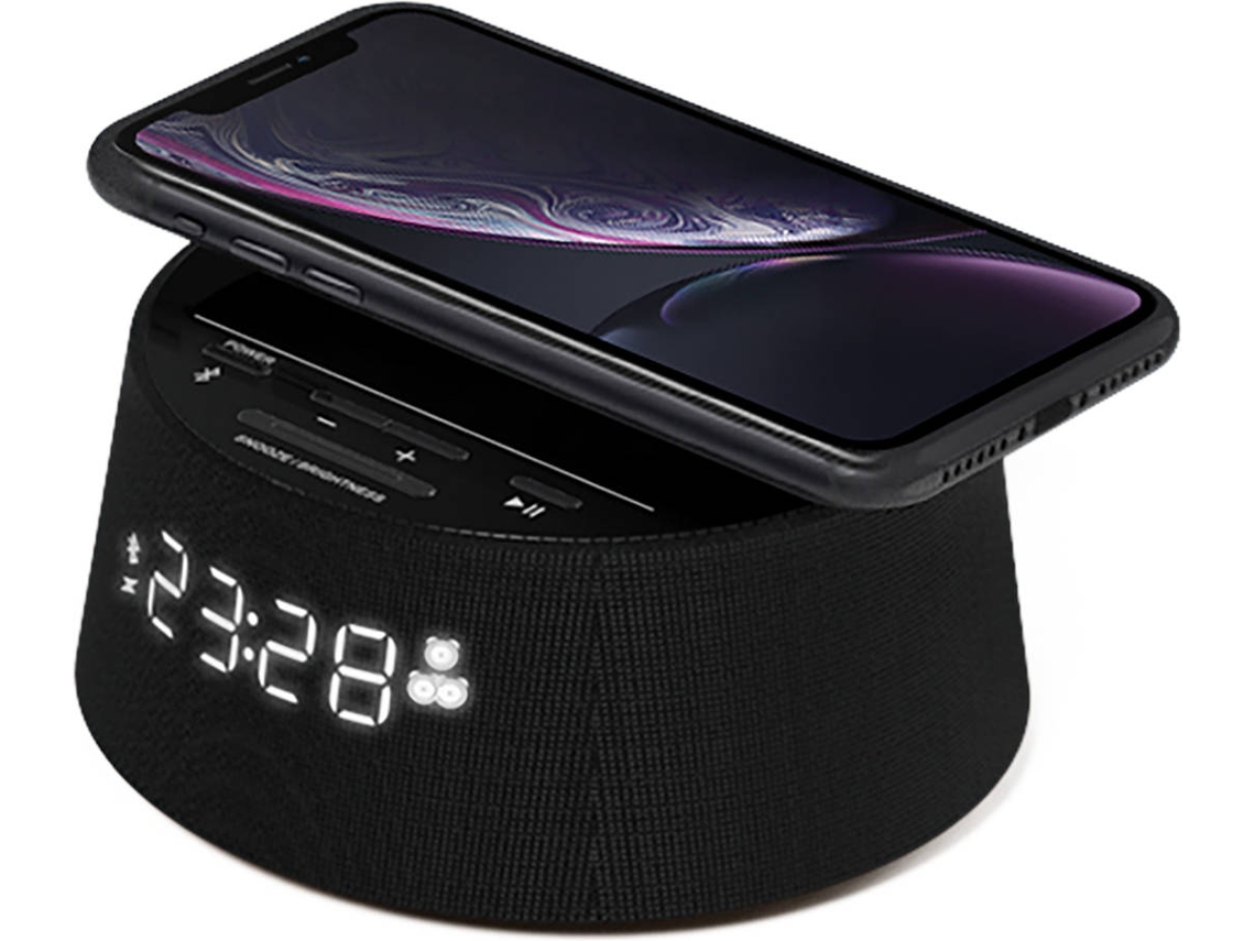 Radio Despertador PHILIPS TAPR702/12 (Negro - Bluetooth - Alarma Doble - Cargador Inalámbrico)