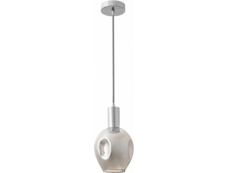 Lámpara de Techo FABRILAMP Meteoro (Plateado - Vidrio, Metal - 100x15 cm)