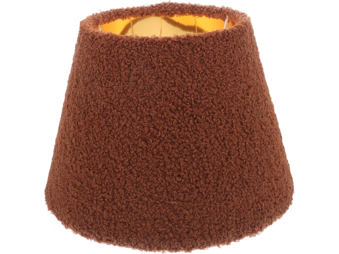 Lámpara De Mesa De Tela Marrón De 25 Cm, Casquillo E27 De Repuesto, Cubierta Decorativa Para Lámparas.