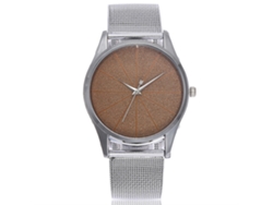Reloj De Pulsera Unisex Ultrafino De Cuarzo Vansvar Con Correa De Malla De Aleación (marrón Claro)