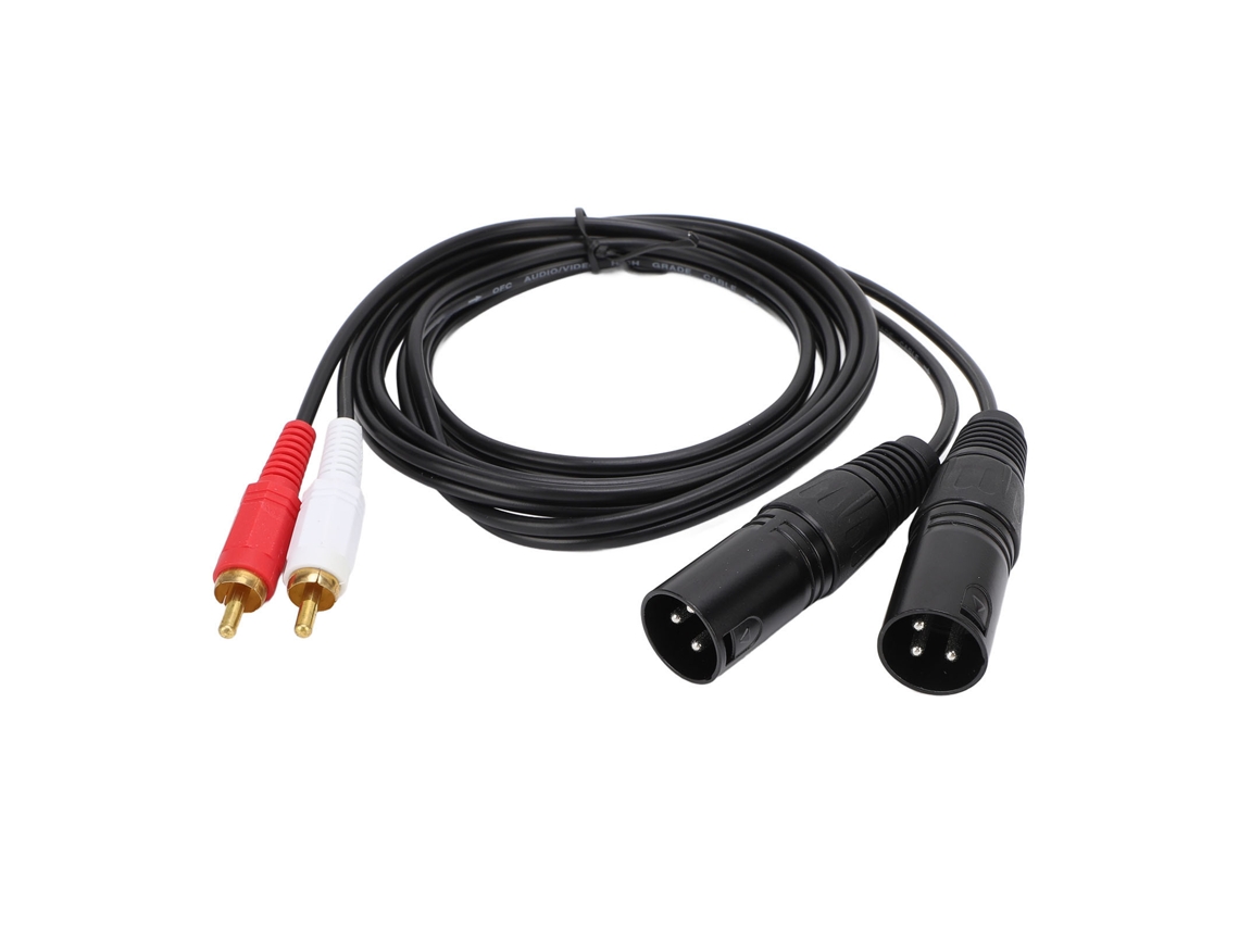 Cable Adaptador De Audio Hifi Con Doble Conector Xlr Macho A 1,5 M Para Amplificador, Mezclador Y Micrófono