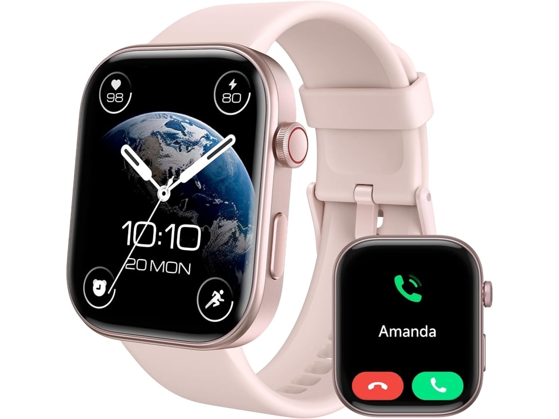 Smartwatch con monitor de actividad física y pantalla AMOLED de 1,99", llamadas de voz con IA y Bluetooth, monitor de frecuencia cardíaca