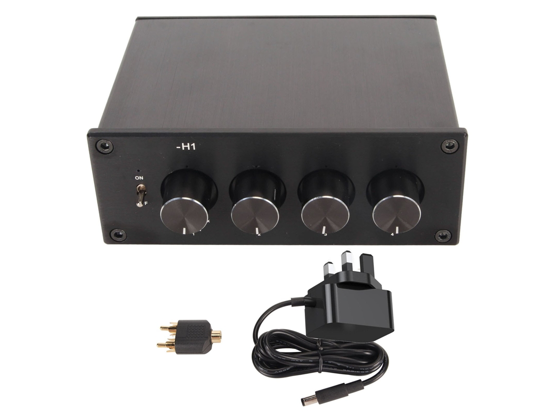 Mixer Estéreo Rca 4 Entradas 1 Salida Hifi De Doble Canal Con Volumen Ajustable Mixer De Sonido De 4 Vías