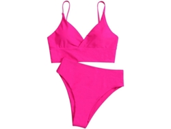 2026-traje De Bikini Mujer Monocromo Sexy Con Tirantes Ajustables Y Copas Removibles