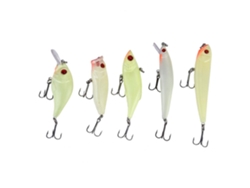 5 Señuelos De Pesca Luminosos Hechos De Plástico Abs Duro Con Anzuelos. Accesorios De Pesca.