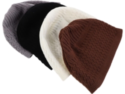Conjunto De 4 Gorros Kufi De Tricô Acrílico Para Homens, Gorros De Inverno Confortáveis E