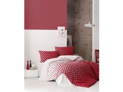 Juego De Cama - Funda Nórdica 220 X 240 + 2 Fundas De Almohada 60 X 60 De Algodón Reforzado - Rojo