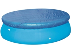 Cubierta Redonda De Pe Inoomp Para Piscinas Con Estructura Y Piscinas Hinchables. Protege De La Lluvia. Fácil De Montar