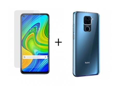 Carcasa + Protector de Pantalla Xiaomi Redmi Note 9 TUMUNDOSMARTPHONE Pack Transparente