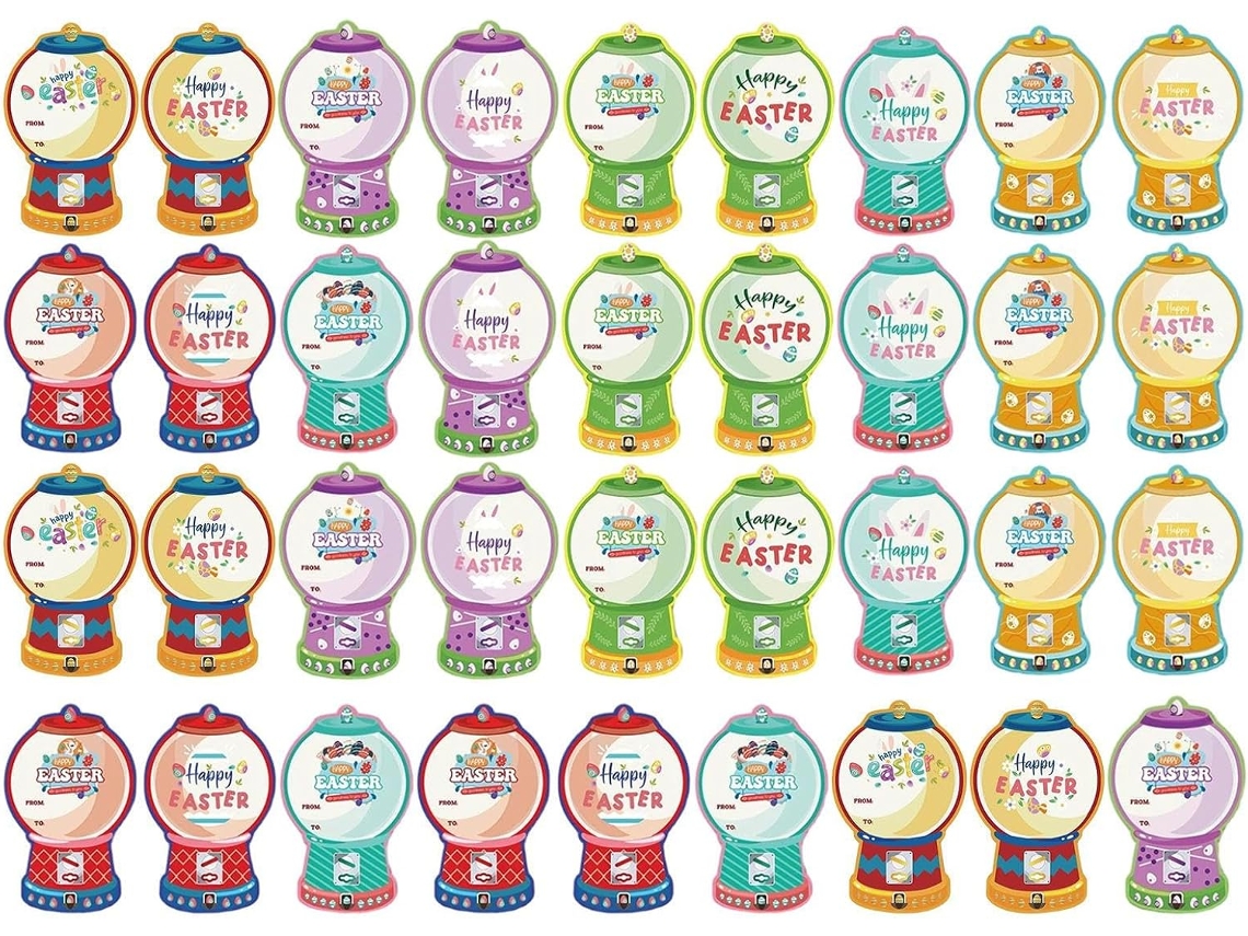 36 piezas para recuerdos de fiesta de Pascua, recuerdos de fiesta personalizables para amigos, tarjetas de dulces, familia