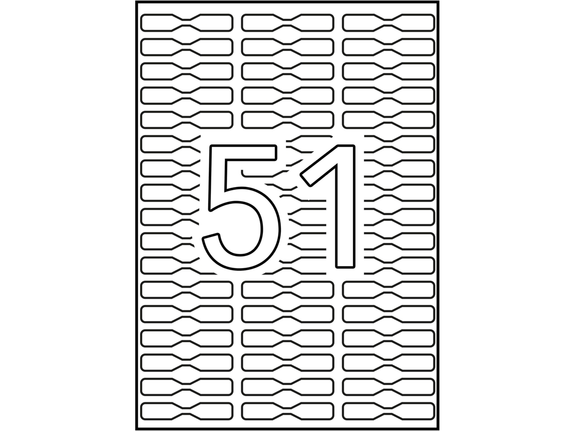 Etiquetas & Eadas con Adhesivo 15 Hojas APLI (Blanco - A5 45 X 8 mm)