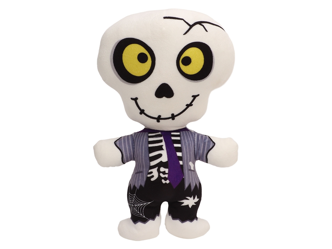 2026-juguete De Peluche Calavera De Halloween Cartoon Para Niños Y Adultos Muñeco Esquelético Divertido Decoración Hogar 11.8 Pulgadas