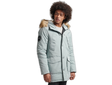 Parka para Hombre SUPERDRY (S - Poliéster - Azul)