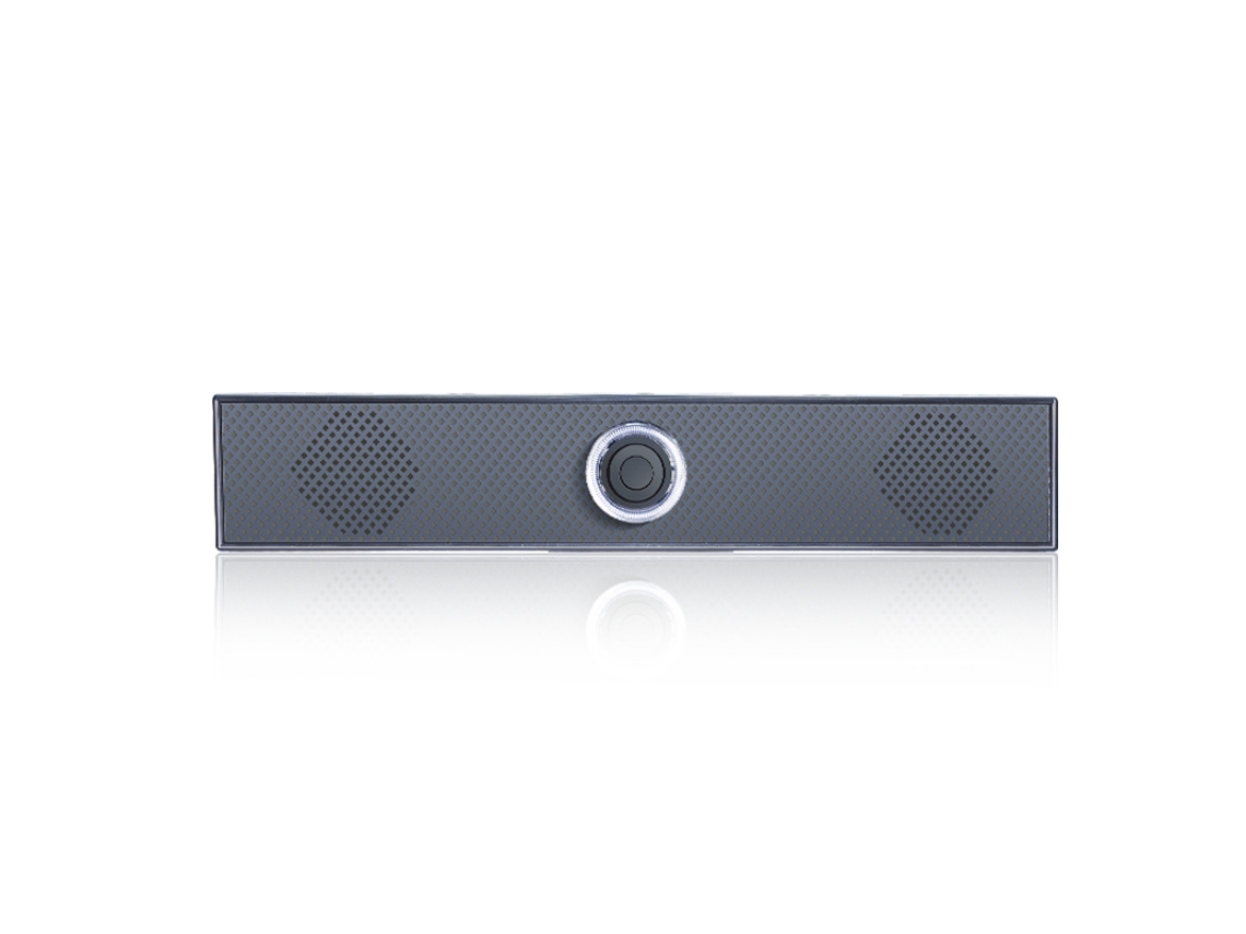 Barra de sonido HEXINYIGJLY, altavoz USB para PC con Bluetooth, sonido estéreo, entrada de 3,5 mm, fuente de alimentación USB Plug and Play, color negro.