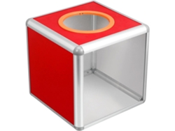 Caja De Dibujo Cuadrada Roja En Aleación De Aluminio Y Acrílico Desmontable.