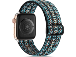 Correa De Nylon Elástica Ajustable Para Apple Watch 42mm 44mm 45mm Se Series 7-1 Mujer/hombre