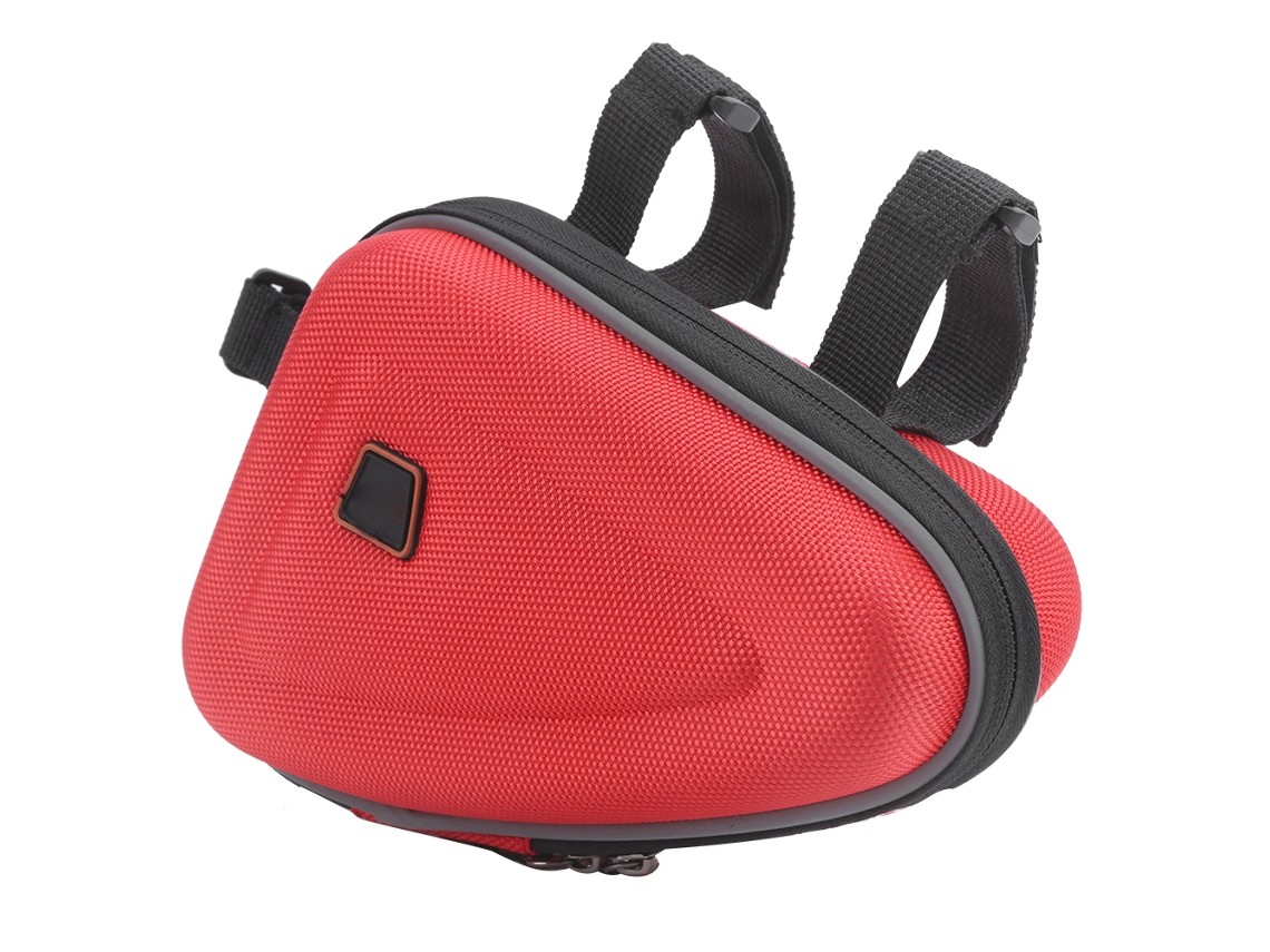 Bolsa Triangular Roja Para Cuadro De Bicicleta, De Eva Impermeable, Con Cierre De Cremallera Para Teléfono Móvil, Llaves Y Herramientas.