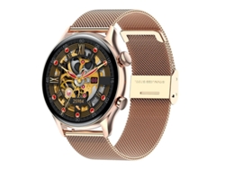 Reloj inteligente con monitor de actividad física y pantalla AMOLED de 1,36", Bluetooth, llamadas, oro rosa, Bestvite