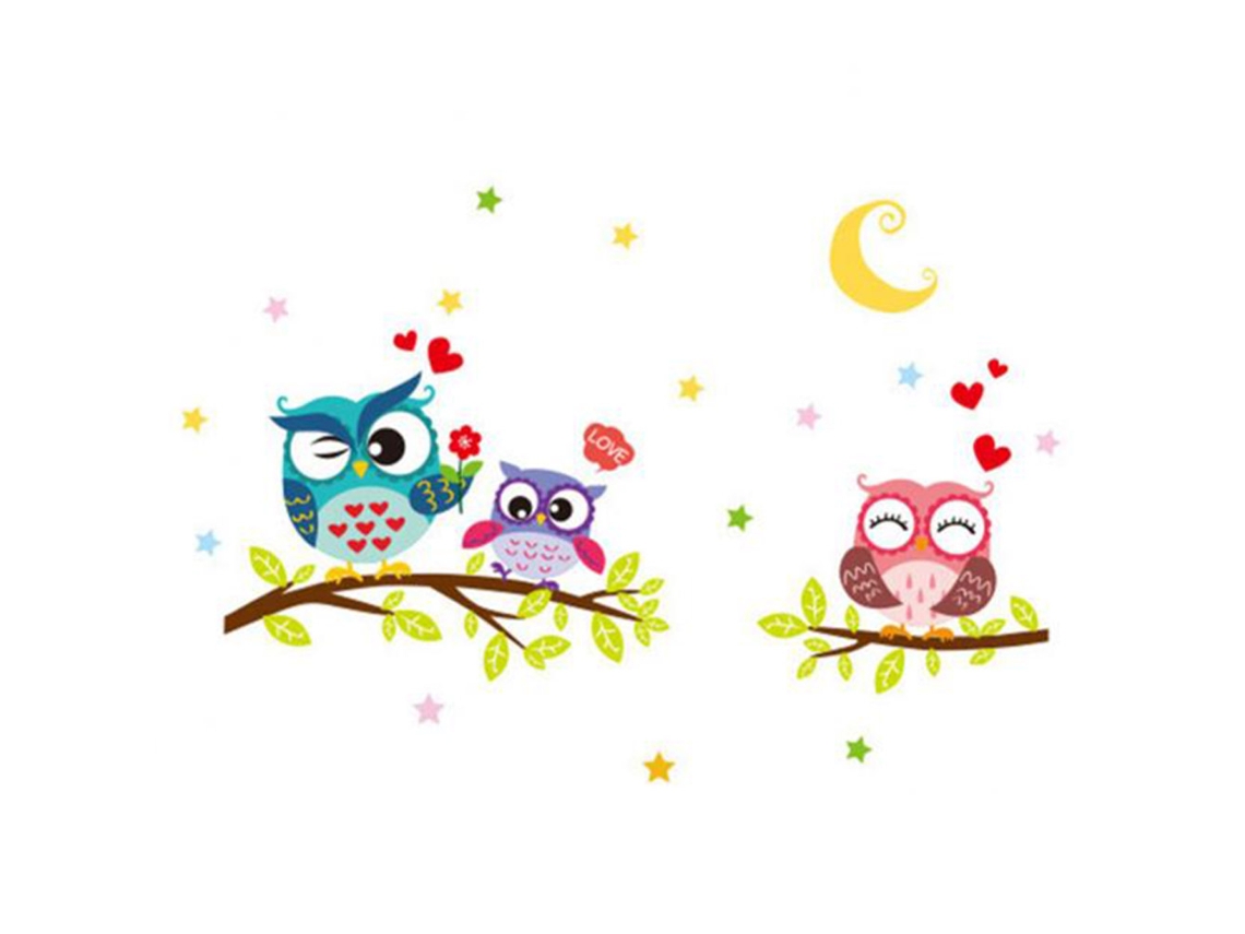 Adhesivo de pared extraíble con beso romántico de animales