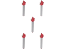 Fresas En Forma De V De 5 Piezas Para Herramientas De Corte Multifuncionales, Compuestas De Carburo.