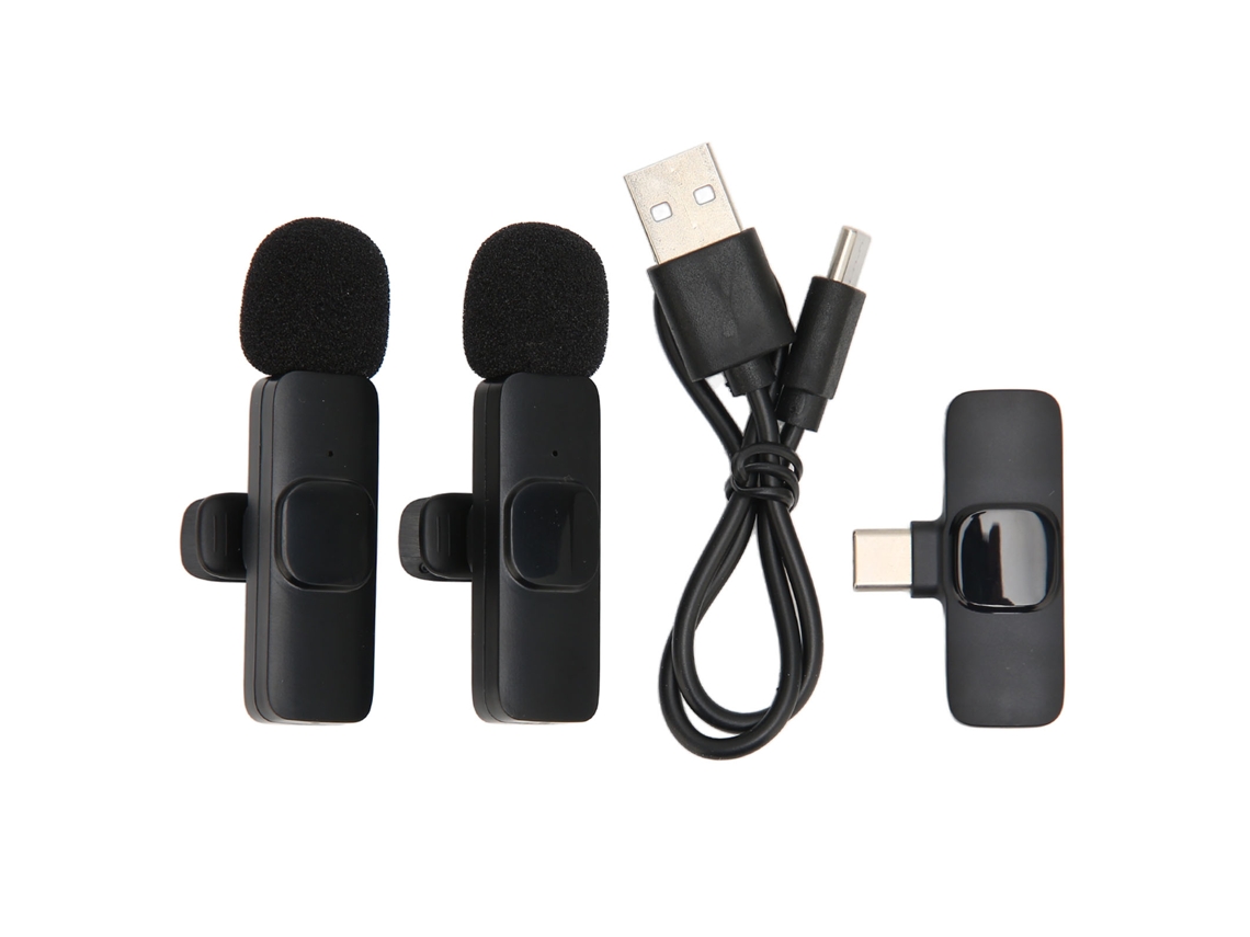 Micrófono De Solapa Inalámbrico One Two Two Plug And Play Con Reducción De Ruido, Mini Para Grabación Y Transmisión En Vivo, K9 Tipo C