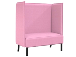 Maison Exclusive - Sofa De Espalda Alta 101cm Rosa Tela