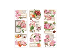 Pegatinas de tiras para mascotas, calcomanías para scrapbooking, pegatinas decorativas de flores para bricolaje, letras, scrapbooking, paisajismo