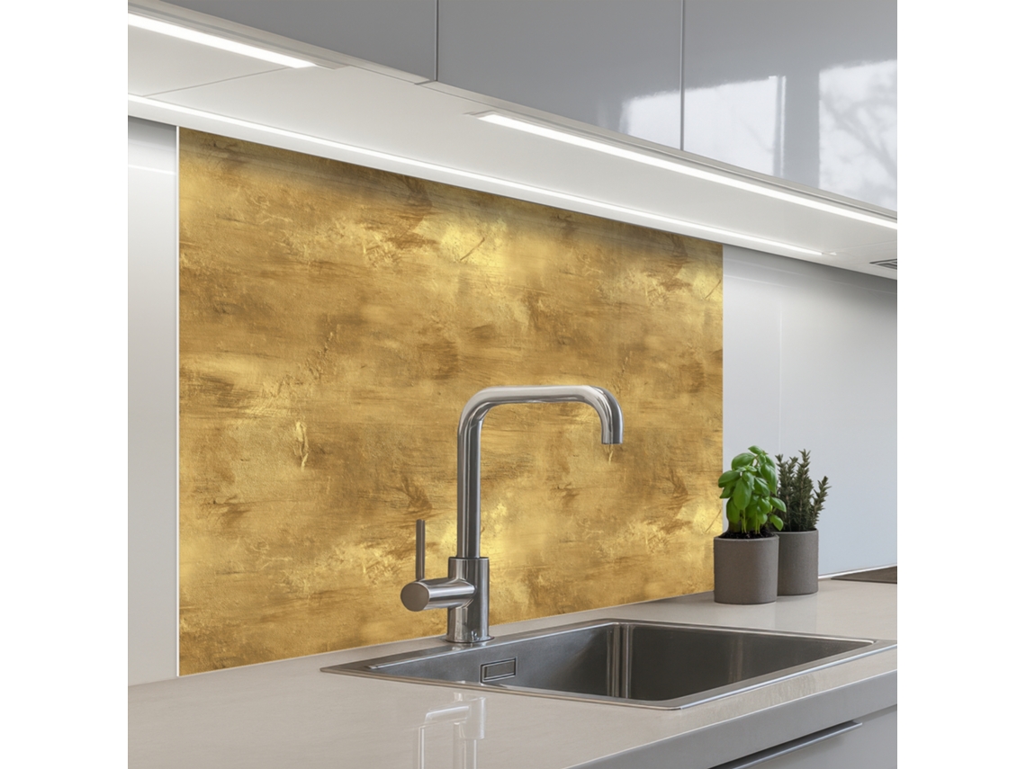 Paneles antisalpicaduras para cocinas industriales - Texturizados - Dorado 100x80 cm