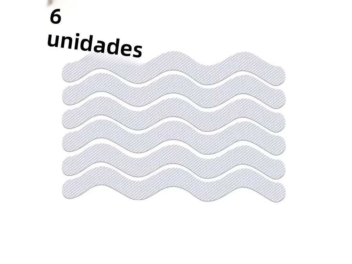 (6 Piezas) Adhesivos Antideslizantes Transparentes Para Suelos De Baños Y Duchas, Fabricados En Pvc.