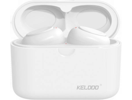 Auriculares Bluetooth True Wireless KELODO S590 (In Ear - Micrófono - Noise Cancelling - Blanco)