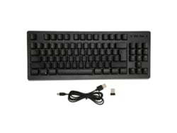 Baoj-2026teclado Sem Fio 2.4g 87 Teclas Com Retroiluminação Rgb Bateria 1800mah Para Escritório Win 7/8 Preto