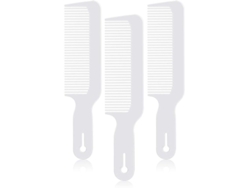 Peines De Afeitar Linjou, 3 Unidades, Peine De Tazón Plano Blanco Para Cortar El Cabello, Para Peluquerías Y Salones De Belleza.