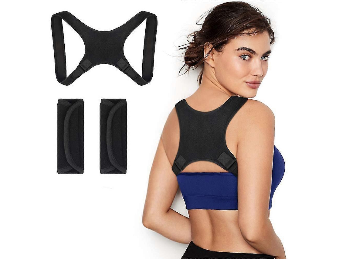 Correcctor De Postura Para Hombres Y Mujeres Ajustable Con Almohadillas Para Hombros Y Espalda
