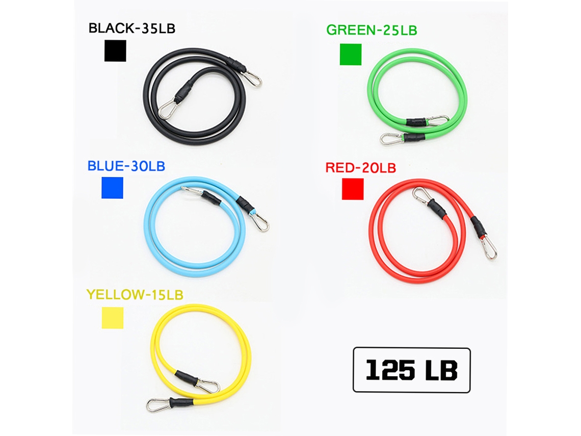 Danu2026-14pcs Set Bandas De Resistencia Con Cuerda De Salto, Anclaje De Puerta, Correas De Tobillo Y Mango Acolchado Para Gimnasio En Casa Y Viajes