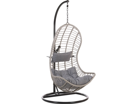 Silla Suspensa con Soporte Pineto (Gris - Polietileno -97x80x199 cm)