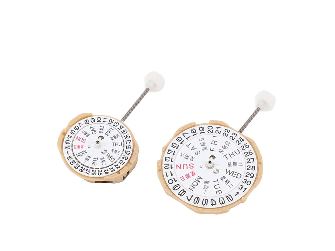 2 Piezas Sp28 Sp25 Movimiento De Cuarzo Con Calendario Dual
