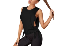 2026-camiseta Deportiva Sin Mangas Para Mujer De Tirantes Con Apertura Lateral Slim Fit De Poliéster Y Spandex