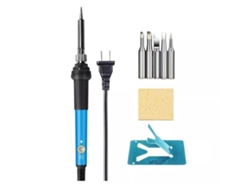 Kit De Soldadura Eléctrica De 60 W Con Temperatura Ajustable, 5 Puntas Y Calentamiento Rápido.