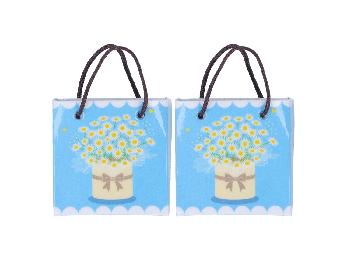 2 Bolsas De Papel En Miniatura A Escala 1:12 Para Decoración De Casas De Muñecas.