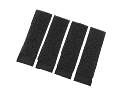 4 Parches De Fijación Molle De Nailon Con Cierre De Velcro Para Chalecos De Entrenamiento De Caza Y Tiro - Negro