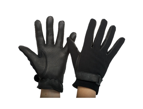Guantes de montar de cuero y malla T de T