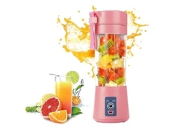 Licuadora portátil rosa con 6 cuchillas de molienda, licuadora portátil para batidos, exprimidor y extractor de jugos Henten Home
