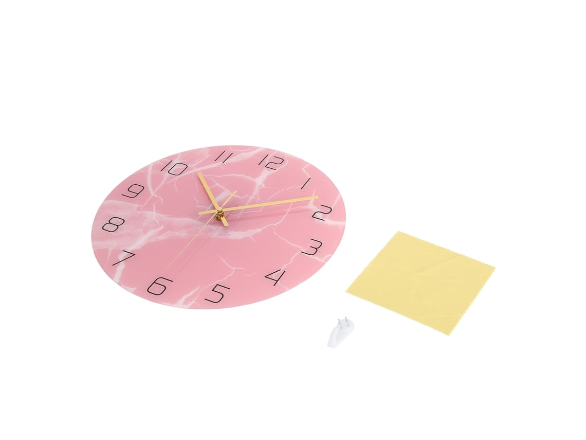 Reloj De Pared Rosa Innovador Con Impresión Uv, Acrílico, Silencioso, Para Sala De Estar Y Dormitorio.